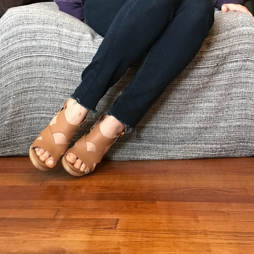 Platform Sandals Camel Color